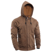 DRIFIRE FR Tacoma Heavyweight Front Zip Hoodie in Brown